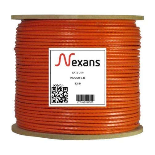 کابل شبکه CAT6 UTP 045 نگزنس قرقره 305 متري